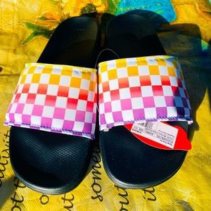 Womens Vans La Costa Slide Checkered Sandals Slides